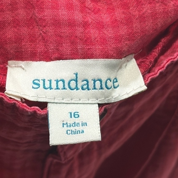 SUNDANCE Pink Cropped Pants Size 16 - Picture 7 of 8